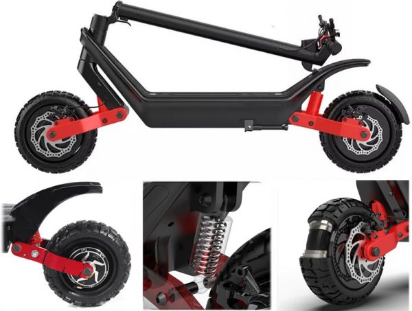 full-shock-absorption-scooter X10 scooter shock absorption